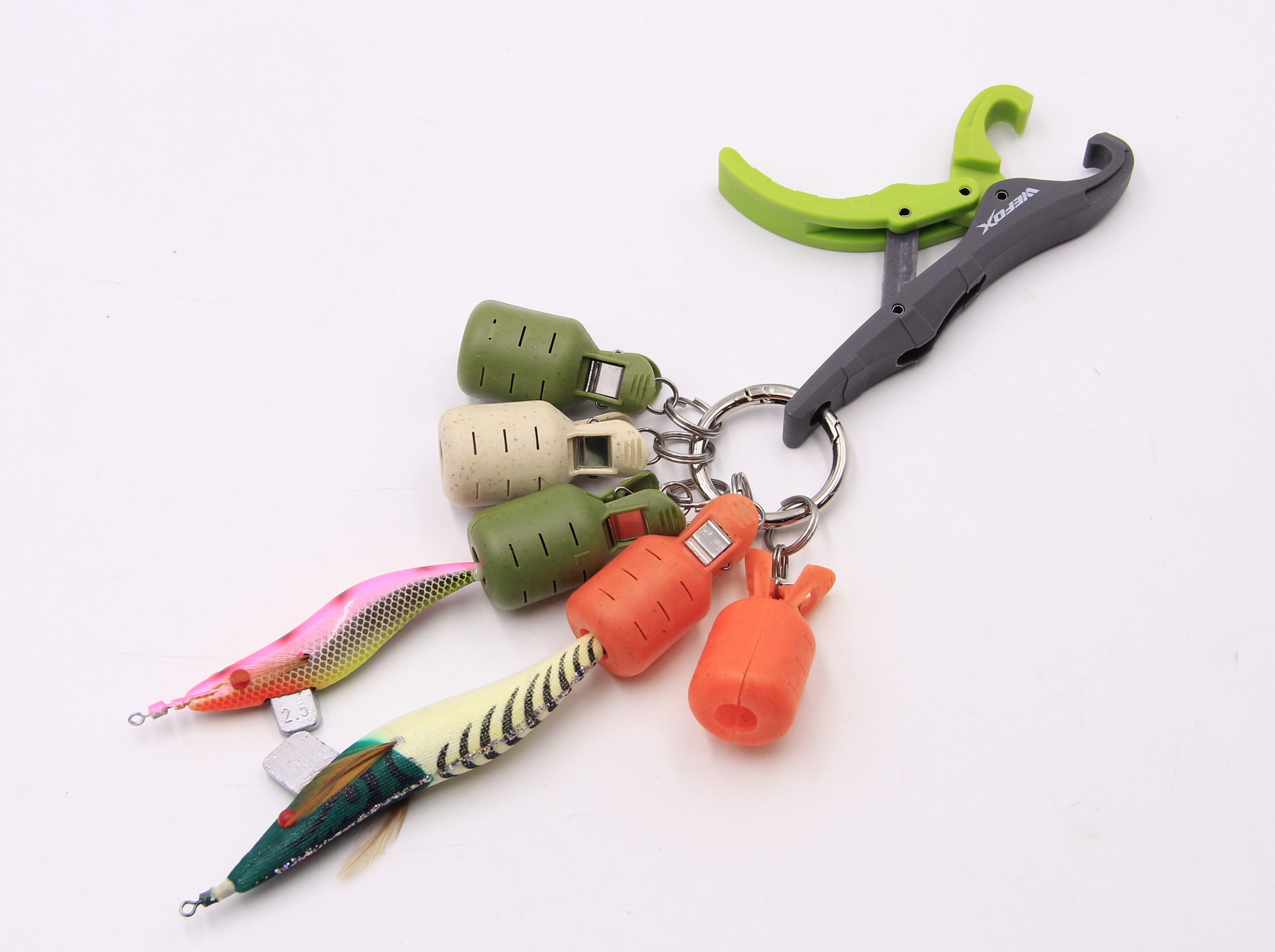 WEFOX WDX-065 hook cover protecting the umbrella hook of a squid jig