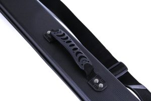Black hard shell texture of HDF Zitlock fishing rod case