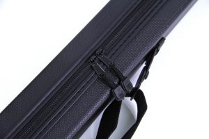 Close up of durable Zitlock zipper on HDF hard rod case