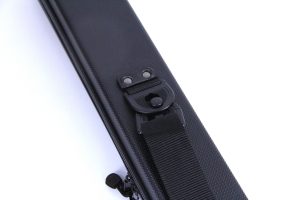Black hard shell texture of HDF Zitlock fishing rod case