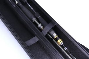 Interior view of HDF Zitlock 135cm rod case showing protective lining